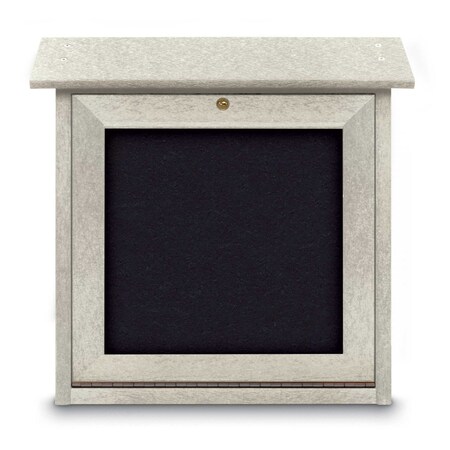 United Visual Products Outdoor Enclosed Combo Board, 48"x36", Gold Frame/Green & Black UVCB4836ODG-GREEN-BLACK
